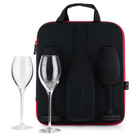 Prosecco and champagne case with flutes diVinto Harmony
